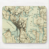 Vintage Seattle Map Mousepad (Vorne)