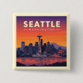 Vintage Seattle Washington Button (Vorderseite)