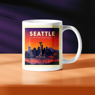 Vintage Seattle Washington Kaffeetasse