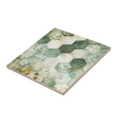 Vintage Sechseck-Botanik-Patchwork Fliese (Seite)