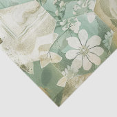 Vintage Sechseck-Botanik-Patchwork Seidenpapier (Detail)