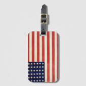 Vintage, sechsunddreißigsterne amerikanische Flagg Gepäckanhänger (Vorderseite Vertikal)