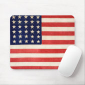 Vintage, sechsunddreißigsterne amerikanische Flagg Mousepad (Mit Mouse)