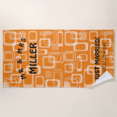 Vintage Sechzigerjahre retro Strandtuch (Vorderseite)