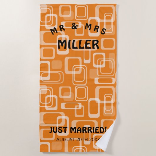 Vintage Sechzigerjahre retro Strandtuch (Vorderseite)