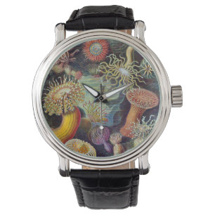 Vintage Seeanemonen von Ernst Haeckel Armbanduhr