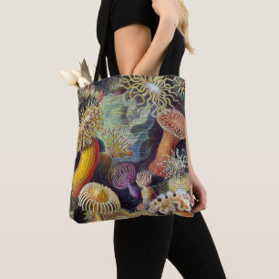 Vintage Seeanemonen von Ernst Haeckel Tasche