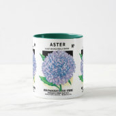 Vintage Seed Packet Art, Lila Aster-Blume Tasse (Zentrum)