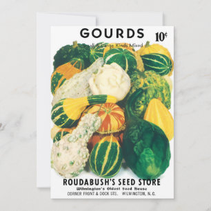 Vintage Seed Packet Art, Mixed Gourds Squash