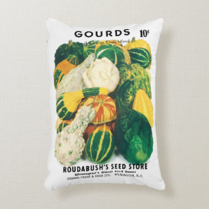 Vintage Seed Packet Art, Mixed Gourds Squash Dekokissen