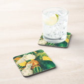 Vintage Seed Packet Art, Mixed Gourds Squash Getränkeuntersetzer (Rechte Seite)