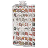 Vintage Seefahnen, ästhetische Druckgrafik Flachmann (Links)