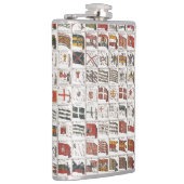 Vintage Seefahnen, ästhetische Druckgrafik Flachmann (Rechts)