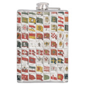 Vintage Seefahnen, ästhetische Druckgrafik Flachmann (Rückseite)