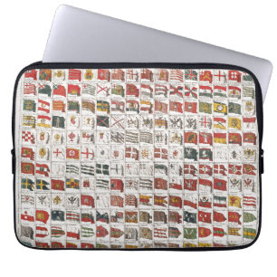 Vintage Seefahnen, ästhetische Druckgrafik Laptopschutzhülle