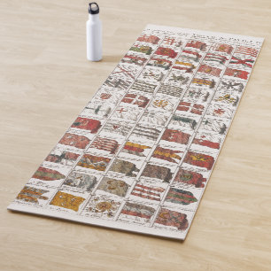 Vintage Seefahnen, ästhetische Druckgrafik Yogamatte