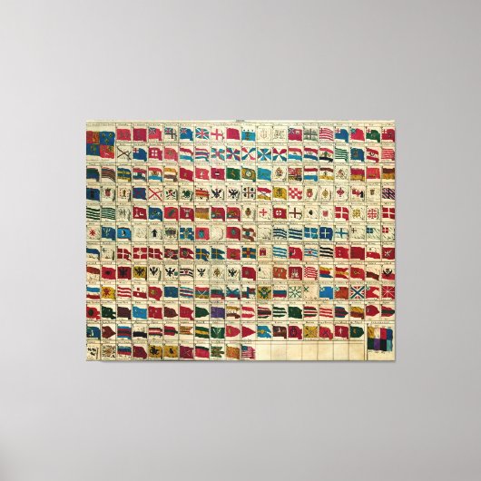 Vintage Seefahnen der Welt Leinwanddruck (Vorderseite)