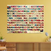 Vintage Seefahnen der Welt Leinwanddruck (Insitu (Wohnzimmer))