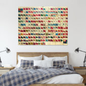 Vintage Seefahnen der Welt Leinwanddruck (Insitu (Schlafzimmer))