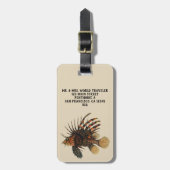 Vintage Seefische, Meeresorganismen Gepäckanhänger (Vorderseite vertikal)