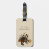 Vintage Seefische, Meeresorganismen Gepäckanhänger (Rückseite vertikal)