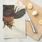 Vintage Seefische, Meeresorganismen Handtuch (Viertel Falte)