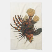 Vintage Seefische, Meeresorganismen Handtuch (Vertikal)