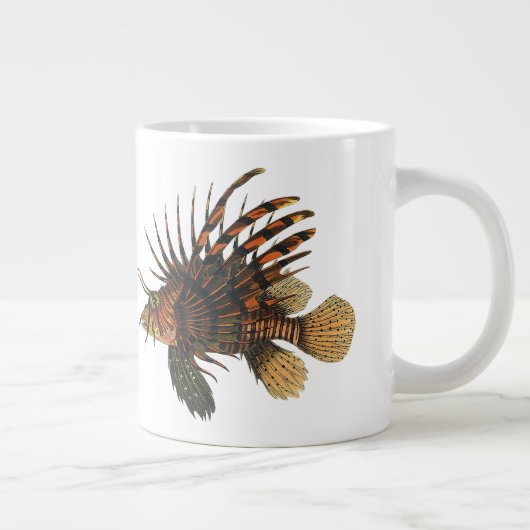 Vintage Seefische, Meeresorganismen Jumbo-Tasse (Rechts)