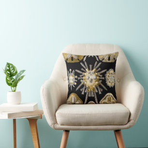 Vintage Seeigel Sanddollars von Ernst Haeckel Kissen