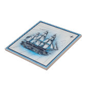 Vintage Seekarte Fliese (Seite)