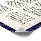 Vintage Seekarte für den Empfang von Peakock Poster (Ecke)