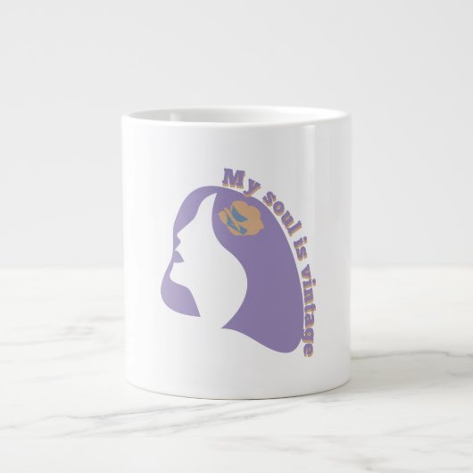 vintage Seele Jumbo-Tasse (Vorderseite)