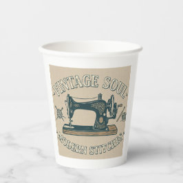 Vintage Seele Moderne Stiche Nähen Pappbecher