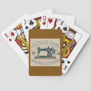 Vintage Seele Moderne Stiche Nähen Spielkarten