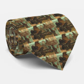 Vintage Seelöwen am Strand, Meerestiere Krawatte (Gerollt)