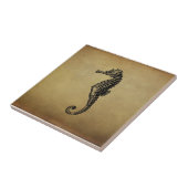 Vintage Seepferd-Illustration Fliese (Seite)