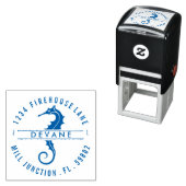 Vintage Seepferd Self-Inking Rücksendeadresse Brie Permastempel (Beispiel)