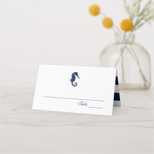 Vintage Seepferdchen   Nautische Hochzeit Platzkarte