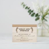 Vintage Seepferde Hochzeitstickets Begleitkarte (Stehend Vorderseite)