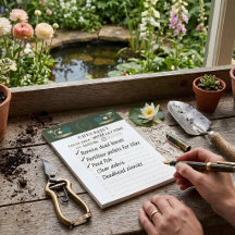 Vintage Seerosen Botanische Checkliste Individuell