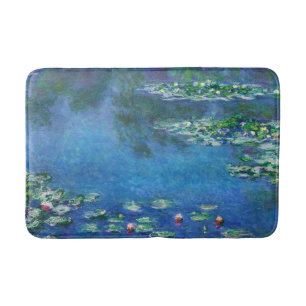 Vintage Seerosen von Claude Monet Badematte