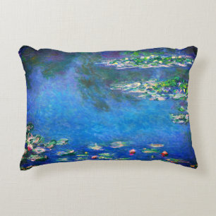 Vintage Seerosen von Claude Monet Dekokissen