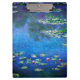 Vintage Seerosen von Claude Monet Klemmbrett