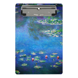 Vintage Seerosen von Claude Monet Mini Klemmbrett