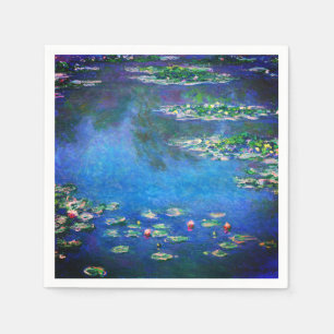 Vintage Seerosen von Claude Monet Serviette