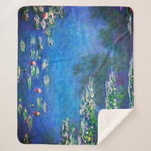 Vintage Seerosen von Claude Monet Sherpadecke