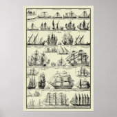 Vintage Seeschifffahrtskarte Poster (Vorne)