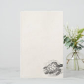 Vintage Seeschildkröte-personalisierte Briefpapier (Stehend Vorderseite)