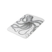 Vintage Seesteampunk Krake kraken Dekor Badematte (Schrägansicht)