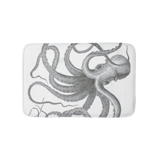 Vintage Seesteampunk Krake kraken Dekor Badematte (Vorderseite)